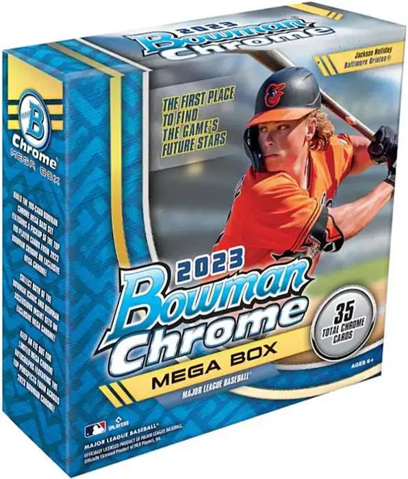 MLB Bowman 2023 Chrome Baseball Trading Card MEGA Box 4 Packs 2 Mega