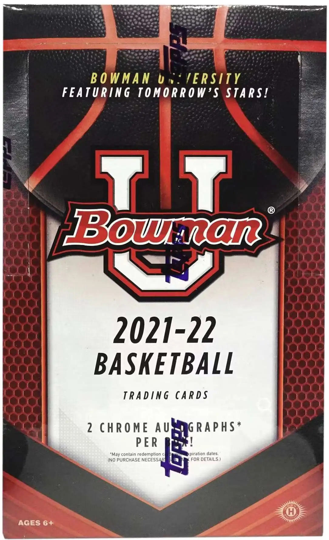 Bowman 2021-22 University Basketball Trading Card HOBBY Box [2 Chrome Autographs]