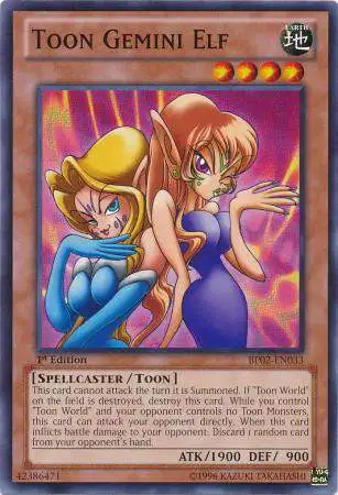 YuGiOh Battle Pack 2: War of the Giants Mosaic Toon Gemini Elf BP02-EN033