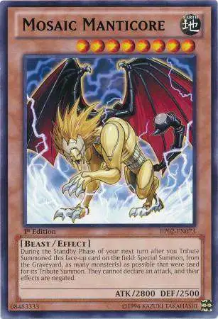 YuGiOh Battle Pack 2: War of the Giants Rare Mosaic Manticore BP02-EN073
