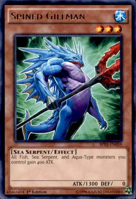 YuGiOh Battle Pack 3 Monster League Shatterfoil Rare Spined Gillman BP03-EN059 [Shatterfoil]