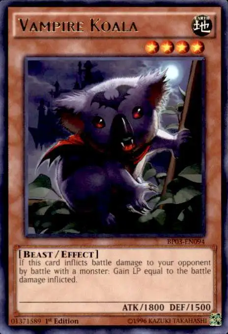 YuGiOh Battle Pack 3 Monster League Rare Vampire Koala BP03-EN094
