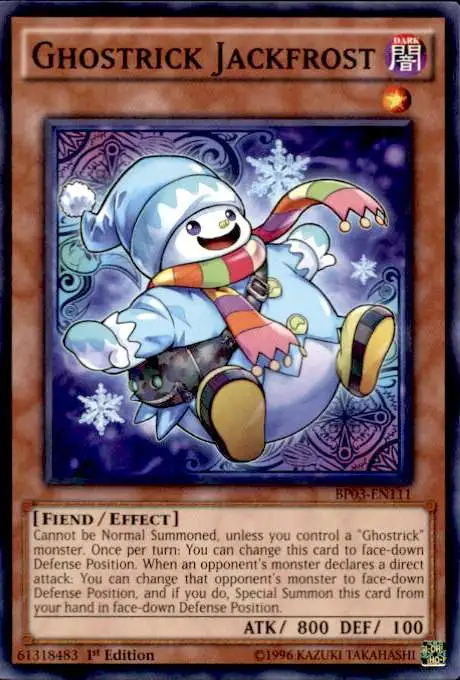 YuGiOh Battle Pack 3 Monster League Shatterfoil Rare Ghostrick Jackfrost BP03-EN111