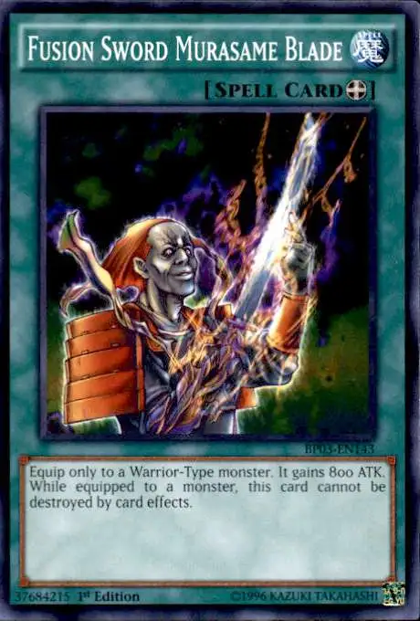 YuGiOh Battle Pack 3 Monster League Shatterfoil Common Fusion Sword  Murasame Blade BP03-EN143 [Shatterfoil]