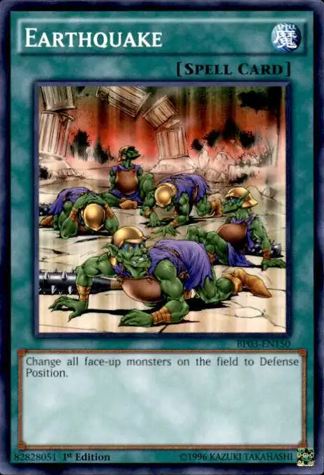 YuGiOh Battle Pack 3 Monster League Common Earthquake BP03-EN150