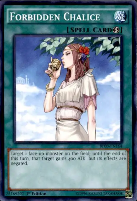 YuGiOh Battle Pack 3 Monster League Shatterfoil Common Forbidden Chalice BP03-EN164 [Shatterfoil]