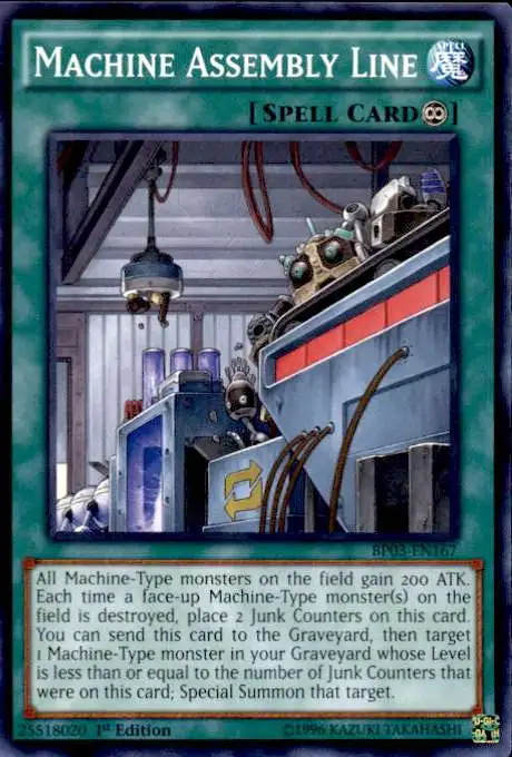 YuGiOh Battle Pack 3 Monster League Shatterfoil Rare Machine Assembly Line BP03-EN167