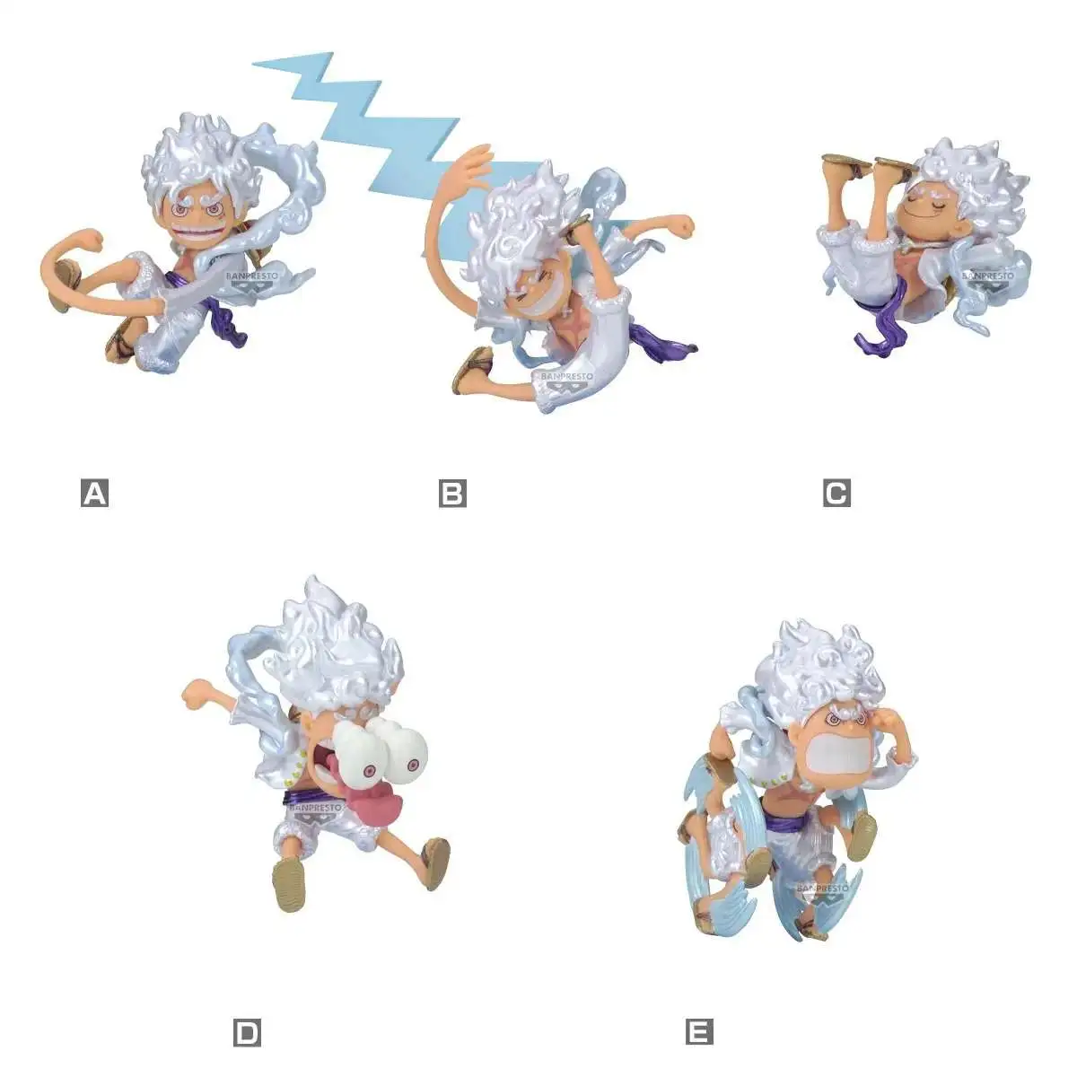 Banpresto One Piece Monkey D. Luffy Gear 5 Vinyl Figure, 5
