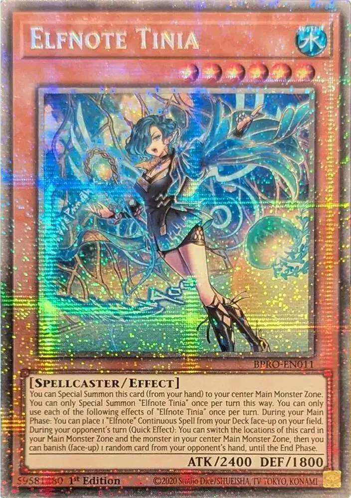 YuGiOh Trading Card Game Burst Protocol Starlight Rare Elfnote Tinia BPRO-EN011
