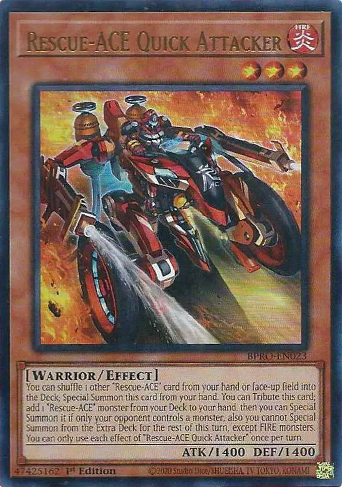 YuGiOh Trading Card Game Burst Protocol Ultra Rare Rescue-ACE Quick Attacker BPRO-EN023