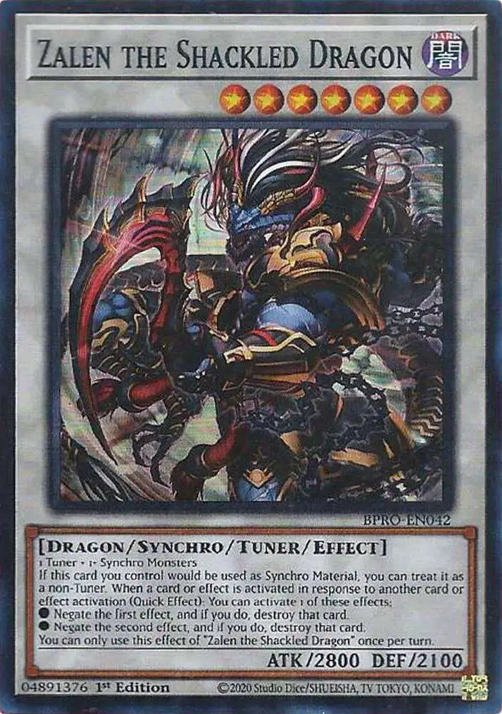 YuGiOh Trading Card Game Burst Protocol Single Card Super Rare Zalen the  Shackled Dragon BPRO-EN042 - ToyWiz