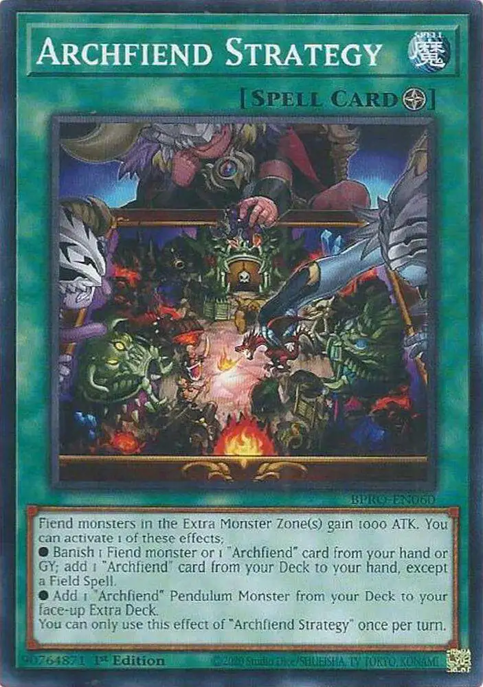 YuGiOh Trading Card Game Burst Protocol Rare Archfiend Strategy BPRO-EN060