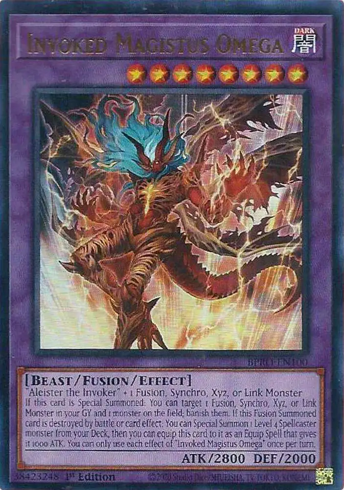 YuGiOh Trading Card Game Burst Protocol Ultra Rare Invoked Magistus Omega BPRO-EN100