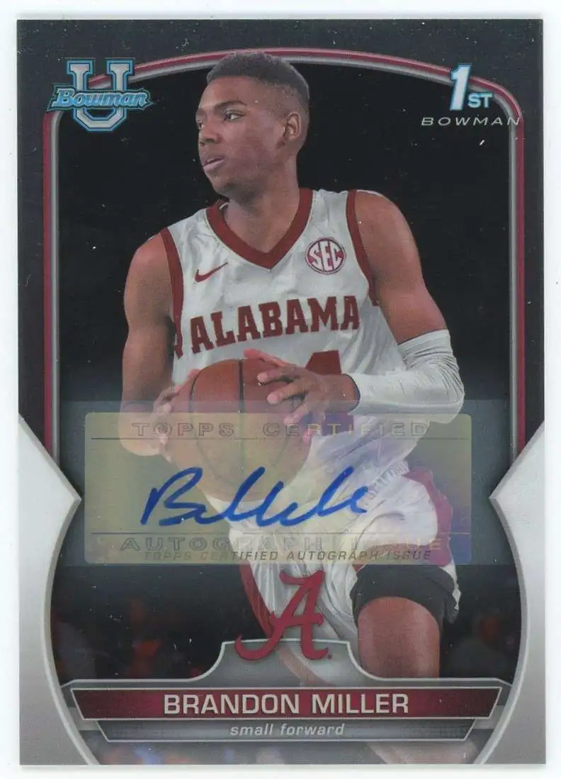 NBA 2022 Bowman Chrome University 1st Bowman Brandon Miller #80 [Rookie Auto]