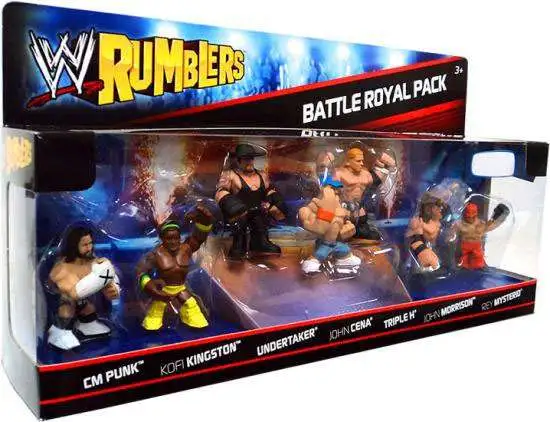 WWE Wrestling Rumblers Series 1 Battle Royal Pack Exclusive Mini Figure Set #1 [Damaged Package]