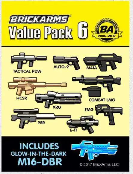 BrickArms Value Pack 6 2.5-Inch Weapons Pack