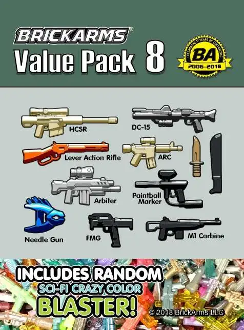 BrickArms Value Pack 8 2.5-Inch Weapons Pack