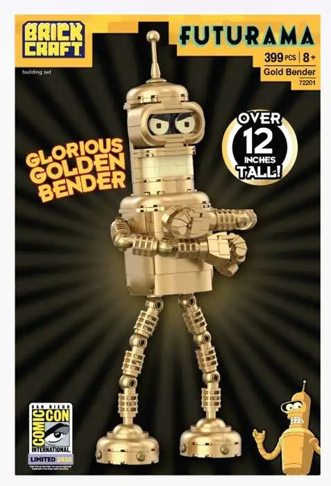 Futurama Gold Bender Exclusive Building Block Set [396 Pieces]