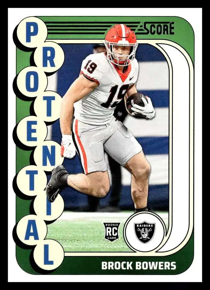 NFL 2024 Score Football Protential Brock Bowers #19 [Rookie]