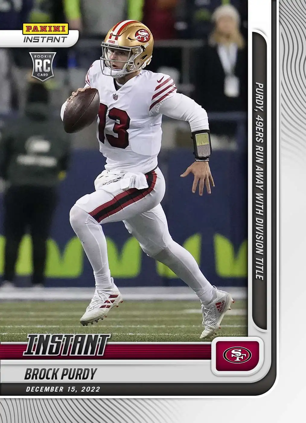 NFL San Francisco 49ers 2022 Instant Weekly Football 1 of 1579 Brock Purdy  #148 [Rookie Card, 49ers Run Away with Division Title]