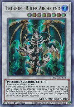 YuGiOh Trading Card Game Brothers of Legend Ultra Rare Thought Ruler Archfiend BROL-EN070