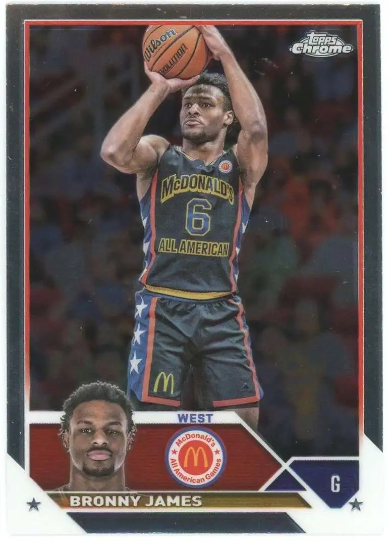 NBA 2023 Topps Chrome McDonalds All American Single Card Bronny James ...