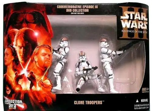 Star Wars Revenge of the Sith Commemorative Episode III DVD Collection Clone Troopers Exclusive Action Figure 3-Pack #3 of 3