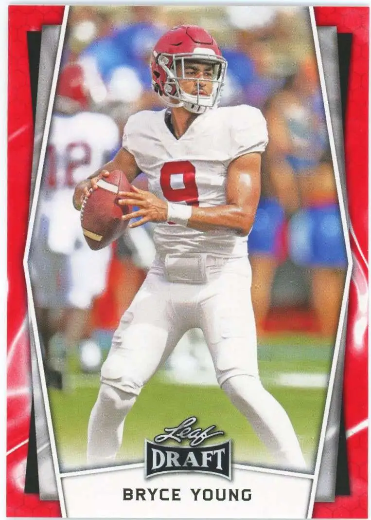 NFL Carolina Panthers 2022 Leaf Draft Football Single Card Red Bryce Young  02 - ToyWiz