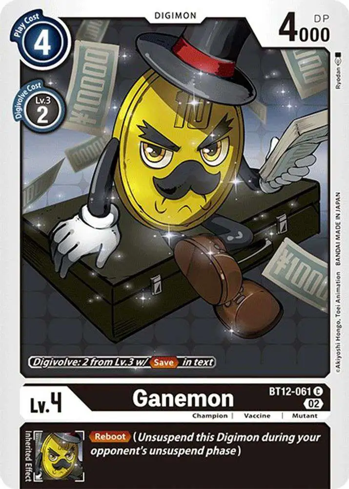 Digimon Trading Card Game Across Time Common Ganemon BT12-061