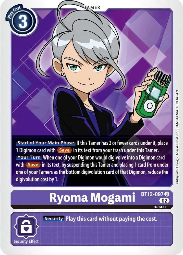 Digimon Trading Card Game Across Time Uncommon Ryoma Mogami BT12-097