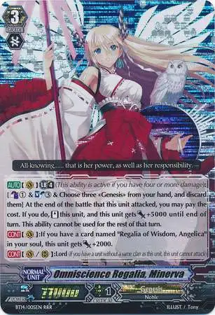 Cardfight Vanguard Brilliant Strike Triple Rare RRR Omniscience Regalia, Minerva BT14/005