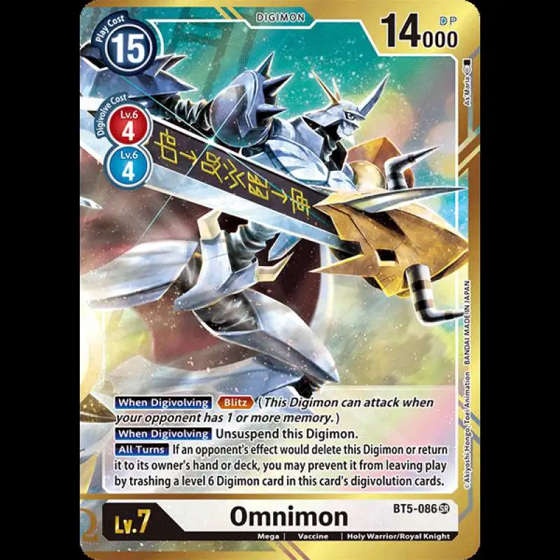 Digimon Trading Card Game Battle of Omni Super Rare Omnimon BT5-086 [Alternate Art - As'Maria]
