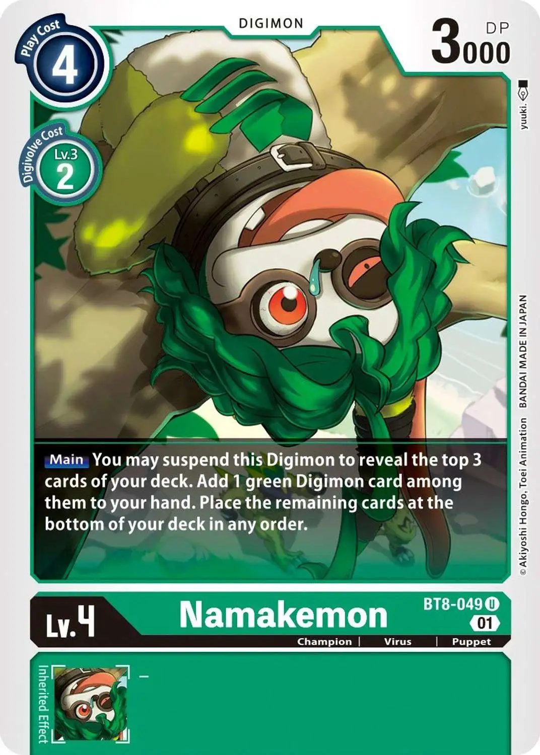 Digimon New Awakening Uncommon Namakemon BT8-049