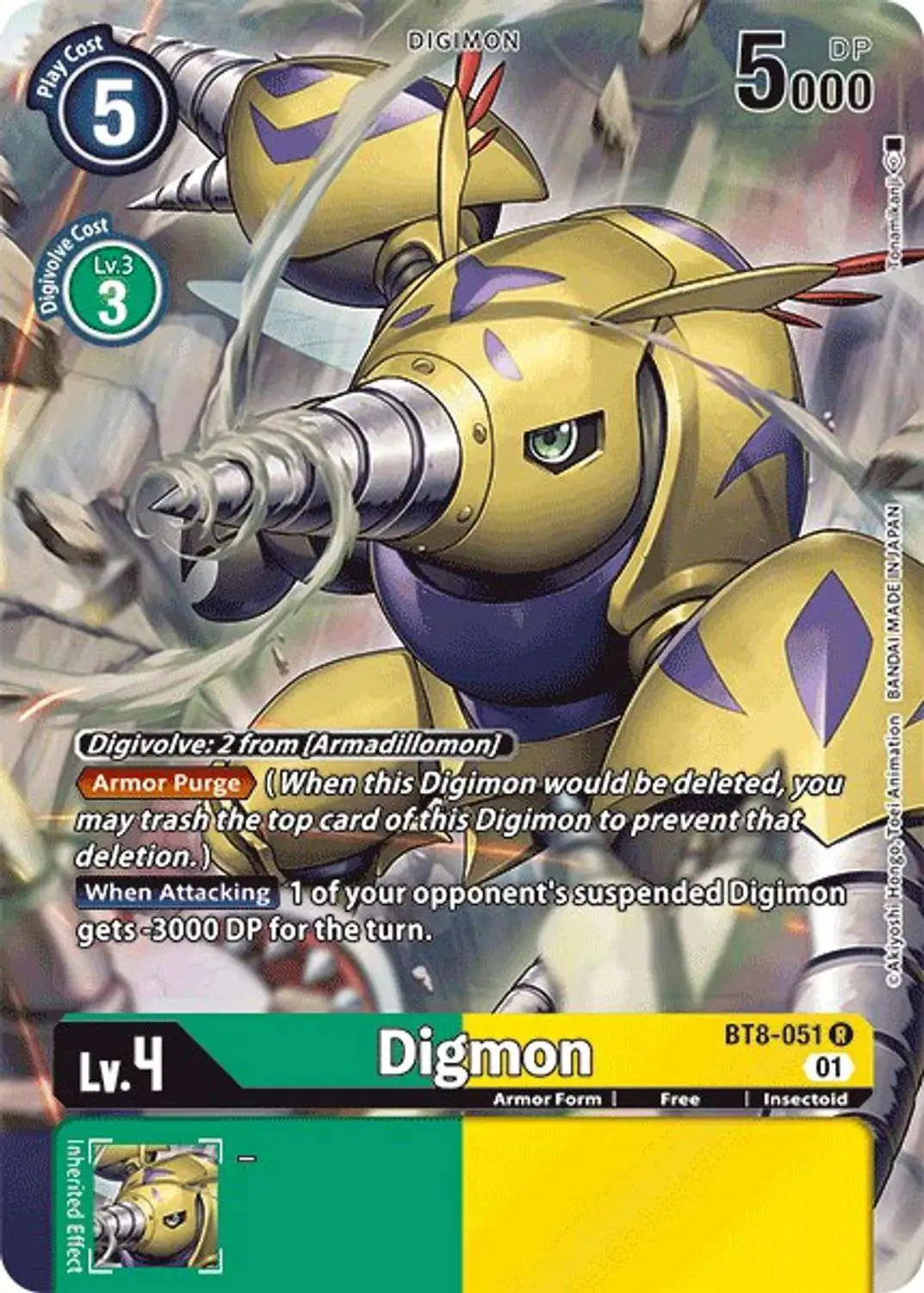 Digimon New Awakening Rare Digmon BT8-051 [Alternate Art]