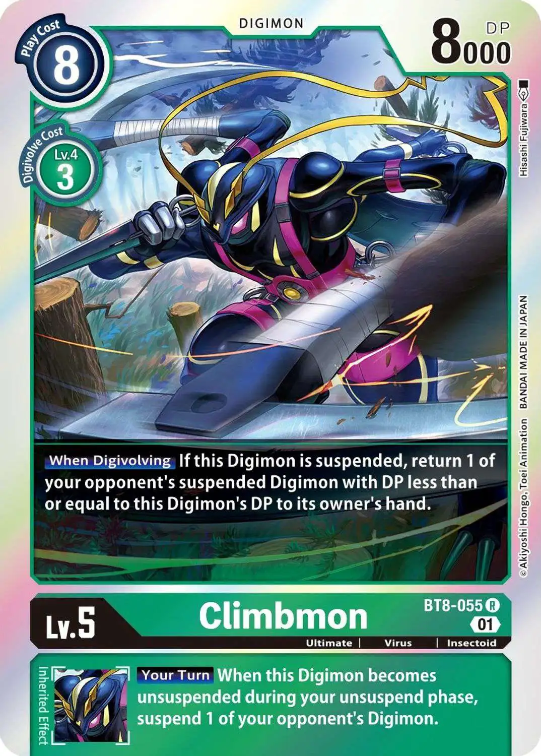 Digimon New Awakening Rare Climbmon BT8-055