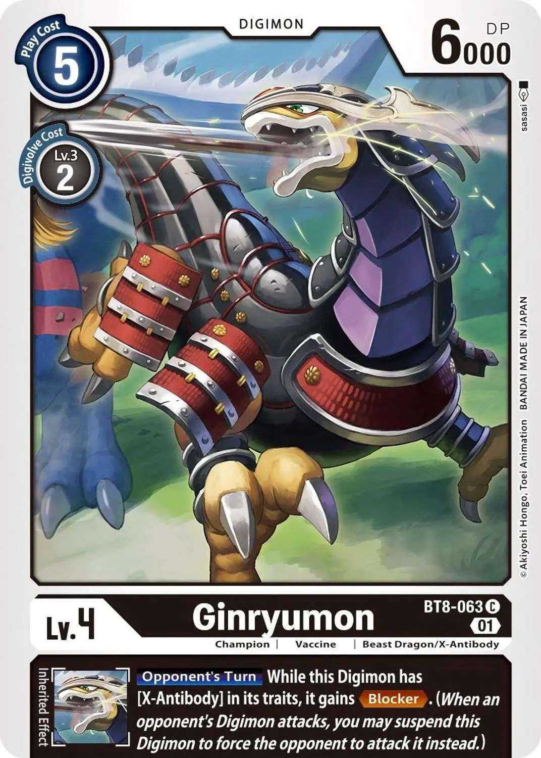 Digimon New Awakening Common Ginryumon BT8-063