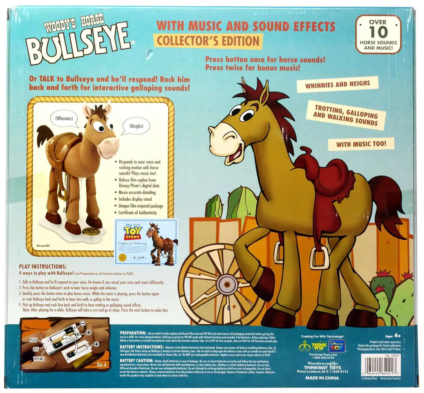 Disney Pixar TOY STORY Collection Signature WOODY'S HORSE BULLSEYE