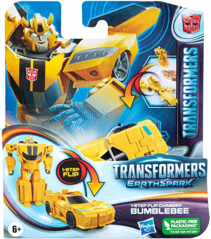 Transformers Earthspark 1 Step Flip Changer Bumblebee Action Figure