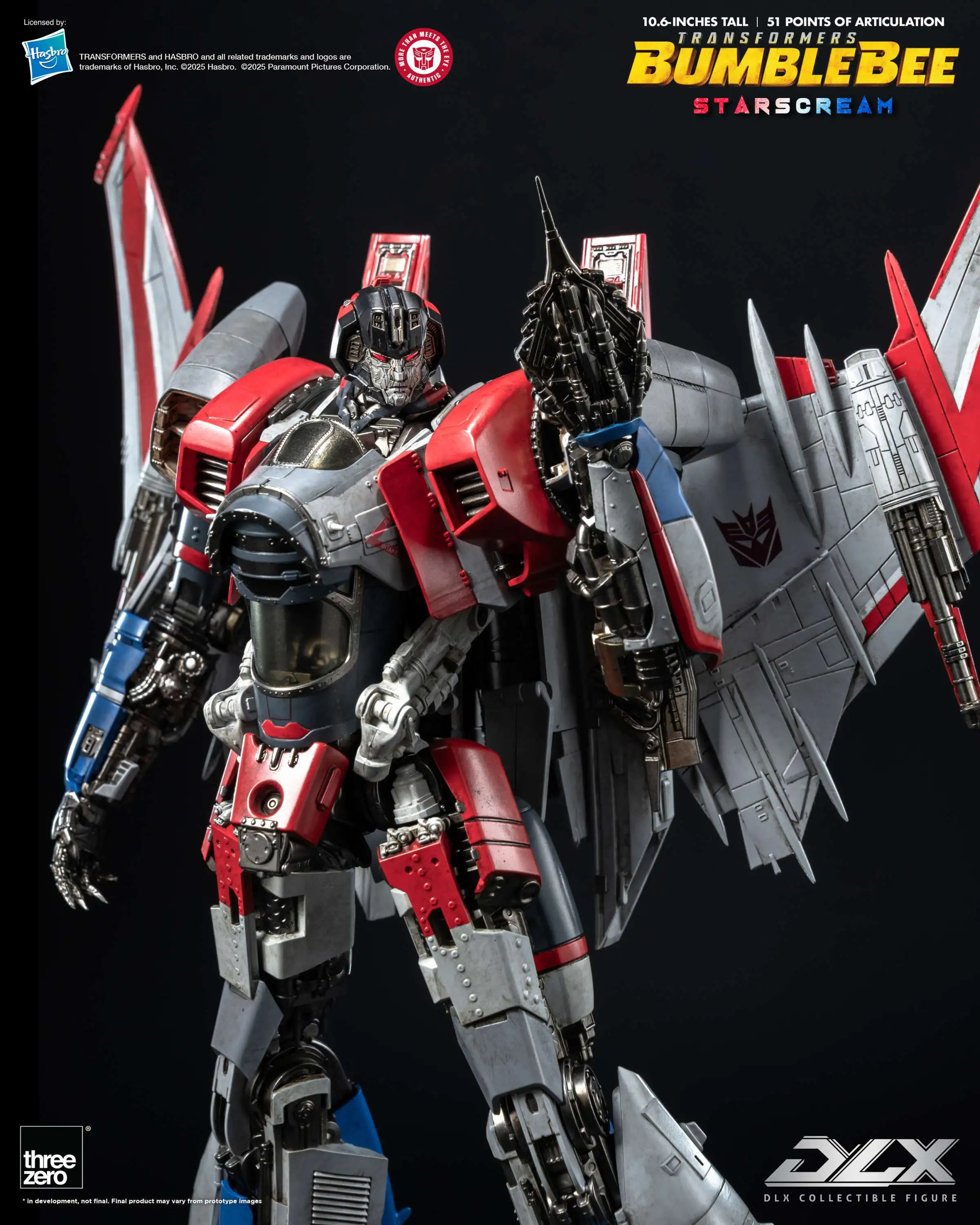 Transformers Bumblebee Cyberverse Adventures Starscream Deluxe Action Figure 12,5 Cm - 2 In 1 Robot In Jet Con Accessori - 4