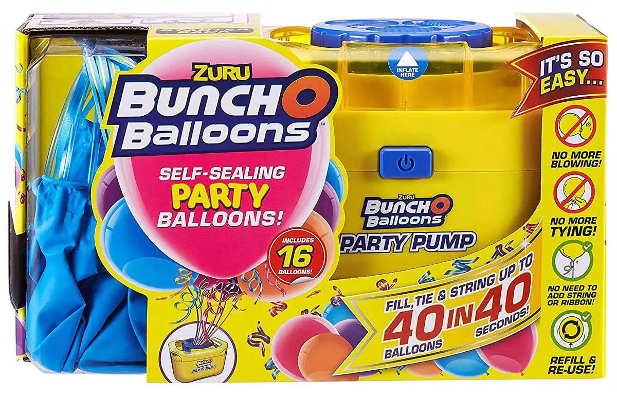 Bunch O Balloons Party Pump [16 Blue Balloons, Damaged Package]