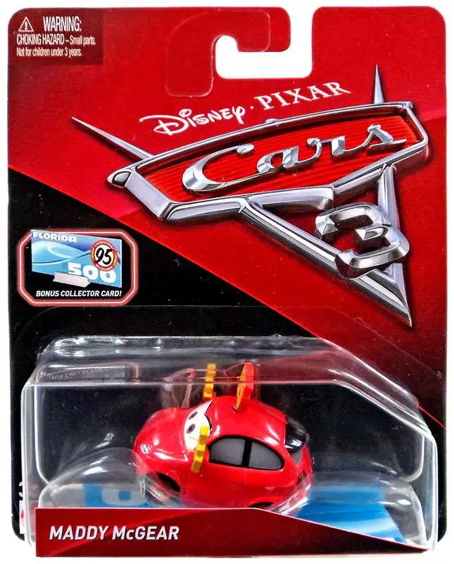 Disney / Pixar Cars Cars 3 Maddy McGear Diecast Car [Bonus Collector Card, Loose]