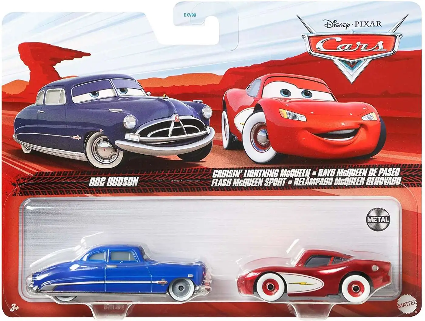 Disney / Pixar Cars Cars 3 Metal Doc Hudson & Cruisin' Lightning McQueen Diecast Car 2-Pack