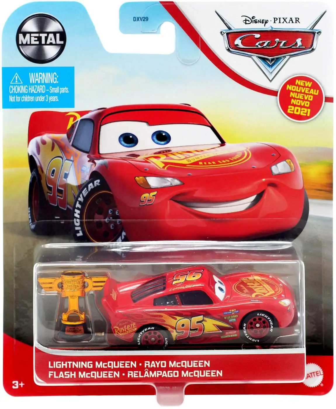 Disney Pixar Cars Cars 3 Metal Lightning McQueen 155 Diecast Car with  Trophy Mattel Toys - ToyWiz