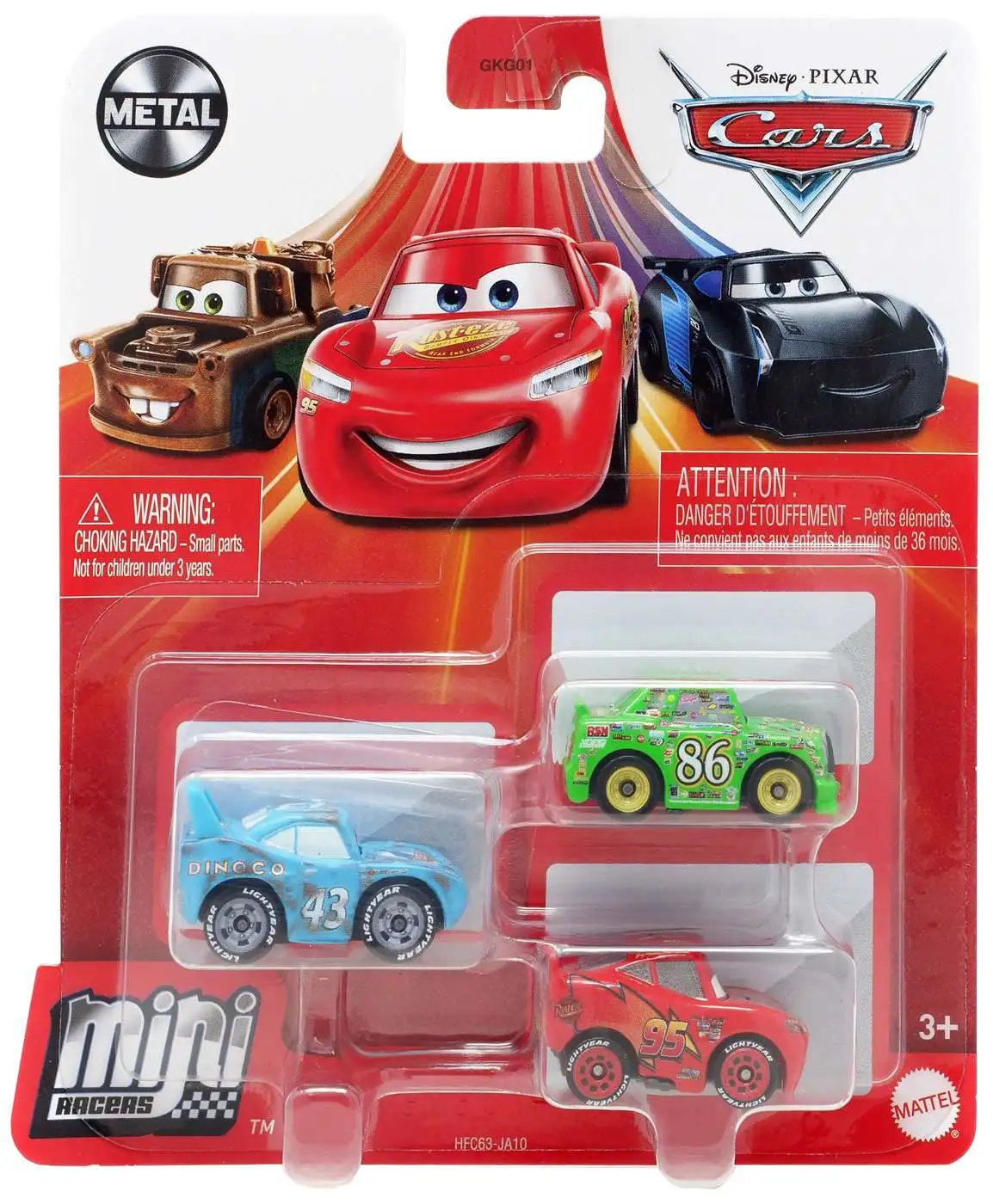 Disney Pixar Cars Mini Racers Lightning McQueen Strip Weathers & Chicks 3pk for sale online 