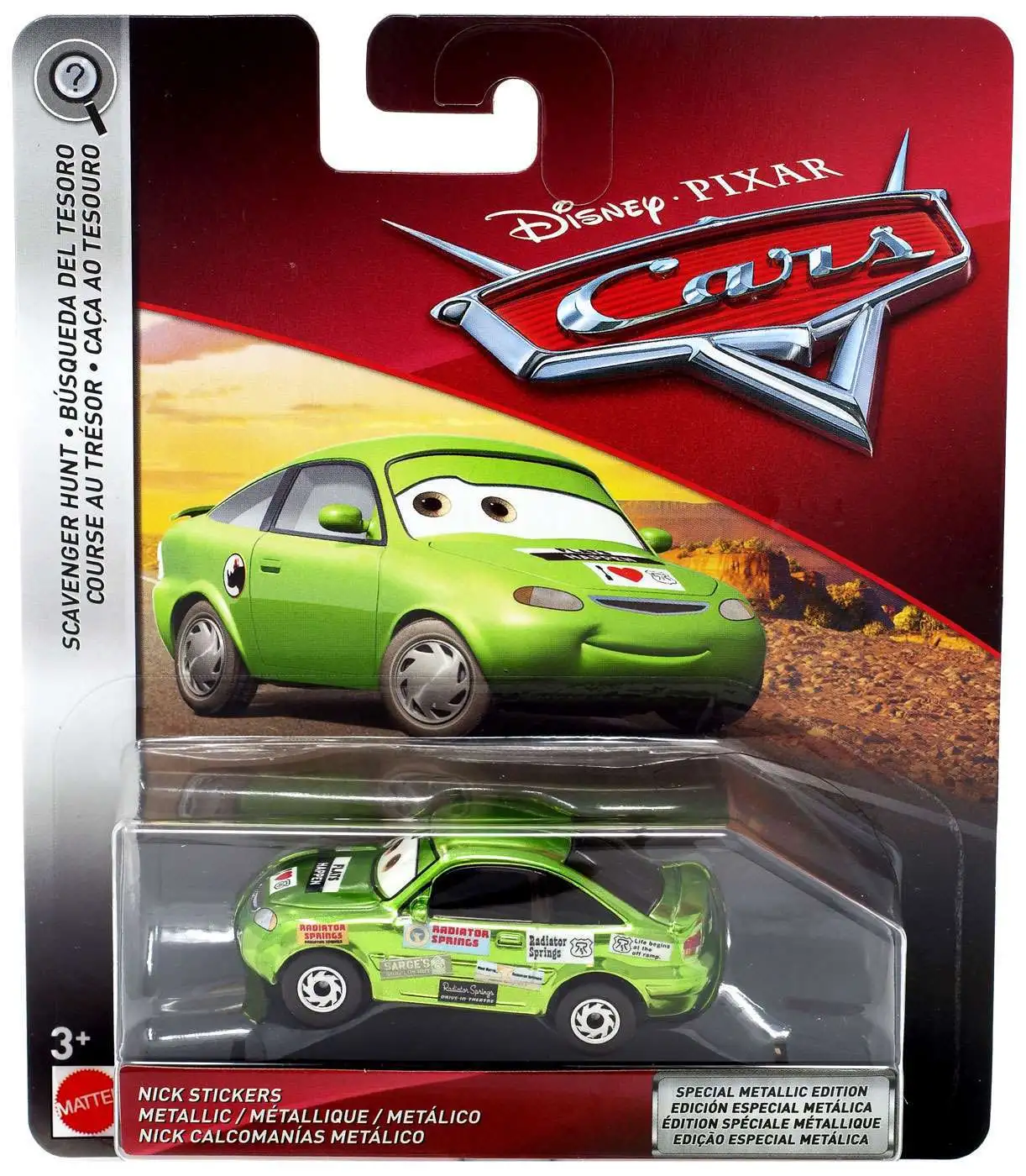 DISNEY CARS DIECAST Cars 3 Nick Stickers Special Metallic Edition Scavenger Hunt 