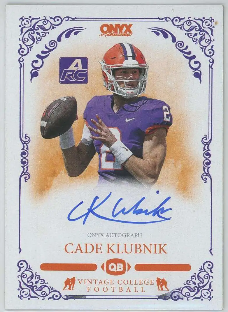 : Certified Mint+ Cade Klubnik 2023 Leaf Football #82 Gold SP  Class of 2025 Rookie Card : Everything Else