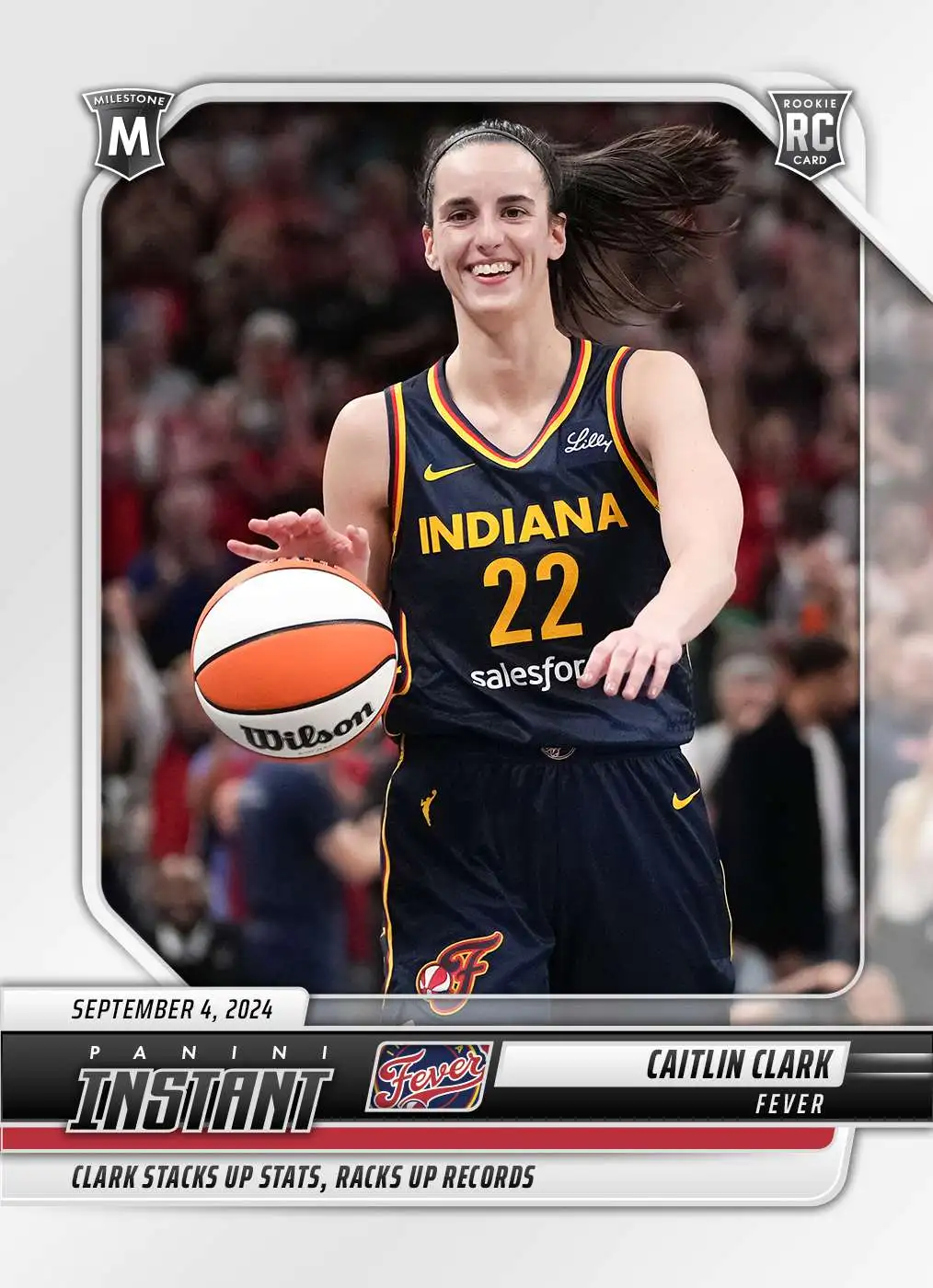 WNBA Indiana Fever 2024 Instant Basketball Caitlin Clark #198 [Rookie, Racks Up Stats, Racks Up Records]