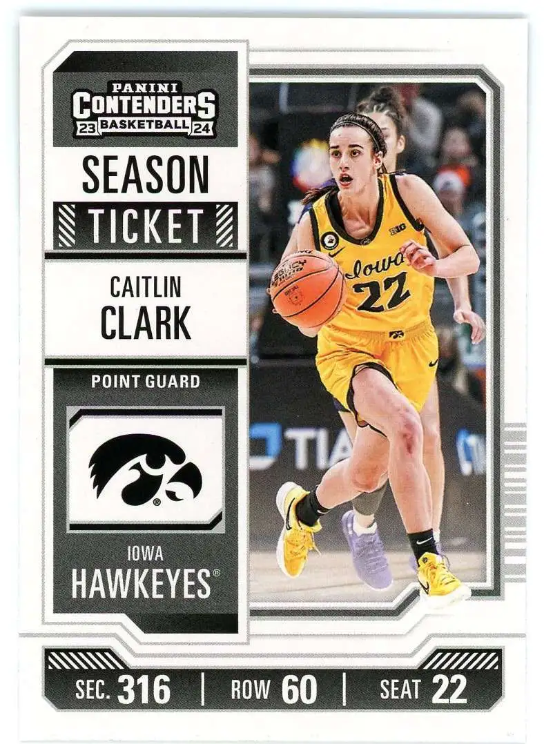WNBA 2024 Panini Caitlin Clark Collection Season Ticket Caitlin Clark CC2