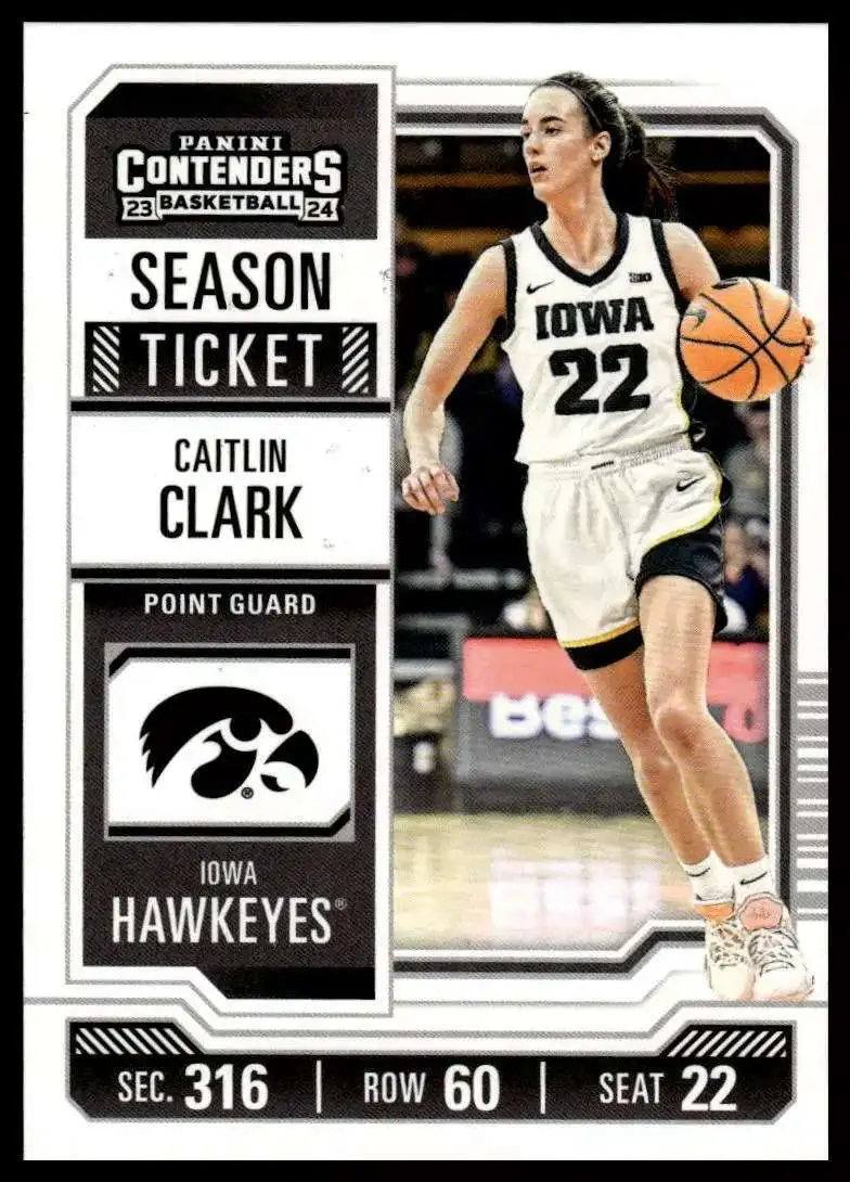 WNBA 2024 Panini Caitlin Clark Collection Season Ticket Caitlin Clark CC3