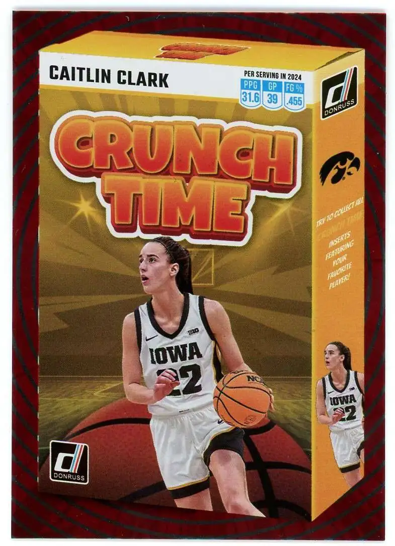 WNBA 2024 Panini Caitlin Clark Collection Crunch Time Red Foil Caitlin Clark SS-CT2